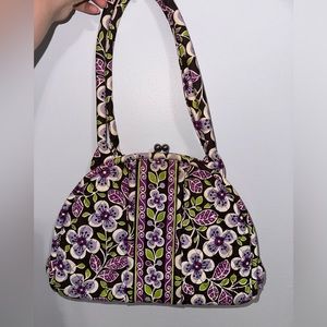 Vera Bradley Purse Handbag Tote Med/Lg Quilted Kiss Lock